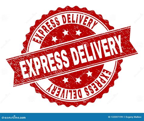 Grunge Textured Express Delivery Stamp Seal Stock Vector Illustration