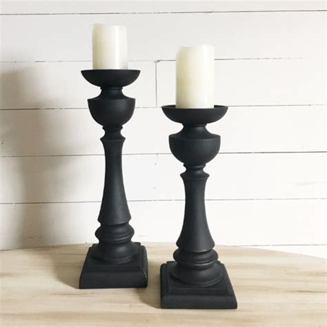 Black Pillar Candle Holders Black Pillar Candles Candle Holders