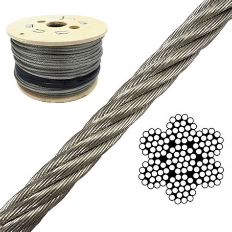 16mm 7x19 Galvanised Steel Wire Rope Cable 100 Meter Reel Gs Products