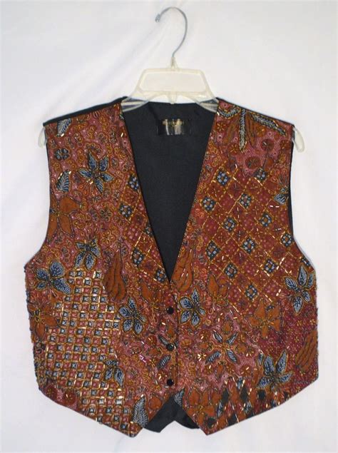 Vintage Womens Boho Hippie Embellished Beaded Vest Size M Match