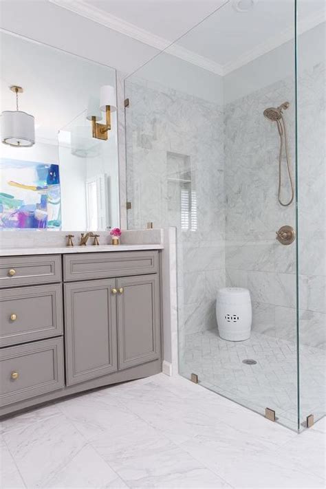 Is porcelain tile good for shower floors. Grey and White Porcelain Marble like Shower Tiles ...