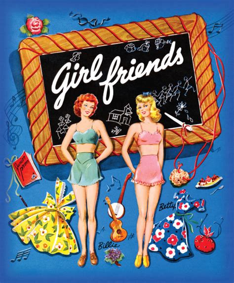 Girlfriends Paper Dolls 40s Fashions For 5 Friends Paper Dolls Of