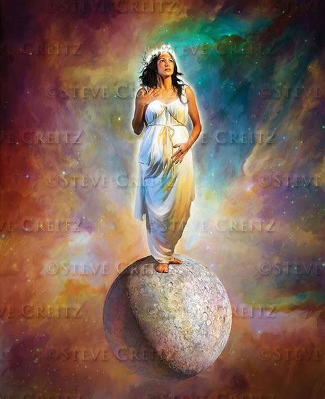Woman On Moon Hd — Creitz Illustration Studio In 2021 Heaven Art