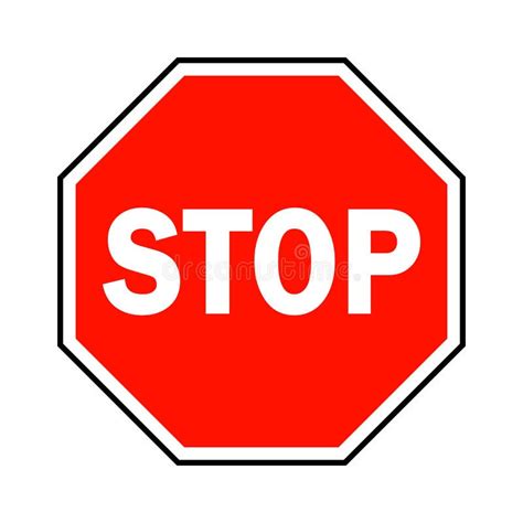 Stop Sign Vector Illustration Stock Illustration Illustration Of Direction Stop 104108823