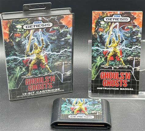 Ghouls N Ghosts Sega Genesis Complete In Box Cib Tested Works
