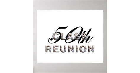 Tee 50th Class Reunion Poster Zazzle