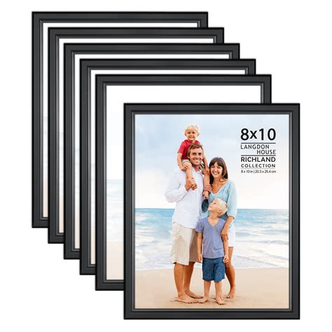 Langdon House 8x10 Black Picture Frames Modern Contemporary Style 6