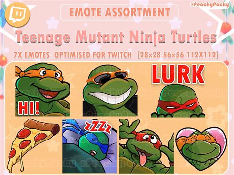 Twitch Emote 7x Teenage Mutant Ninja Turtles Twitch Emotes Etsy