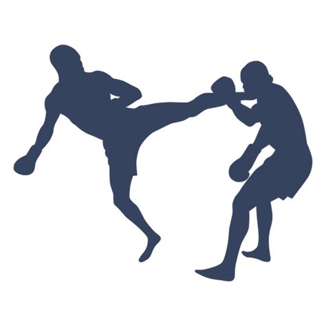 Boxing Kickboxing Fight Silhouette Transparent Png And Svg Vector File