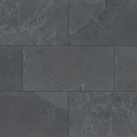 Msi Montauk Black 12 In X 24 In Textured Slate Stone Look Floor And