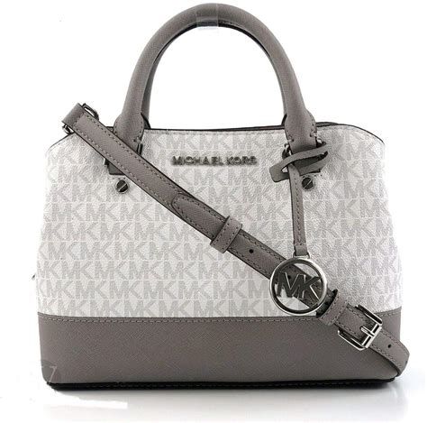 black gray and white michael kors purse