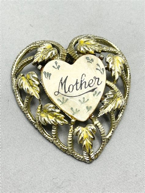 Vintage Mother Pin Brooch Gem