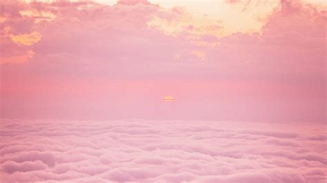 Download Pastel Pink Sunset Clouds Wallpaper