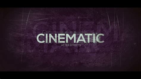 Cinematic Title Intro Template For After Effects Free Download Youtube
