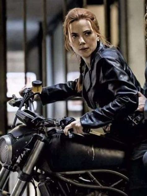 Scarlett Johansson Black Widow Biker Jacket New American Jackets