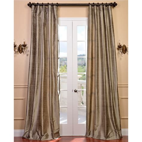 Shop Exclusive Fabrics Signature Cashmere Textured Silk 96 Inch Curtain