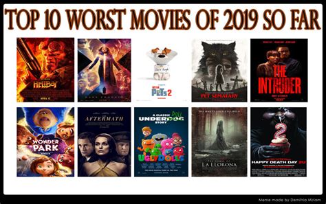 Top 10 Worst Movies Of 2019 So Far By Kouliousis On Deviantart