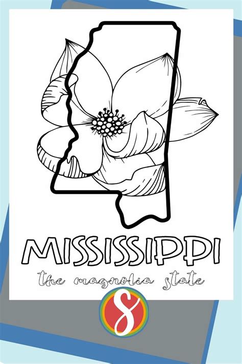 Mississippi Coloring Pages — Stevie Doodles