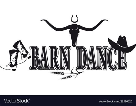 Barn Dance Banner Royalty Free Vector Image Vectorstock