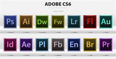 Adobe Cs6 Applications Icons Psd Format By Anhgreen123 On Deviantart