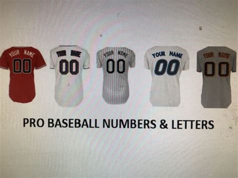 Pro Baseball Twill Number And Letter Kit For Jersey Ebay