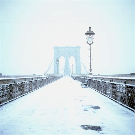 Brooklyn Bridge In Snow Photograph By Eric Oconnell Fine Art America