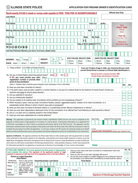 Illinois residents are required to have a firearm owner's identification (foid) card to purchase or possess a firearm or ammunition. Best Illinois Foid Card Application Printable | Brad Website