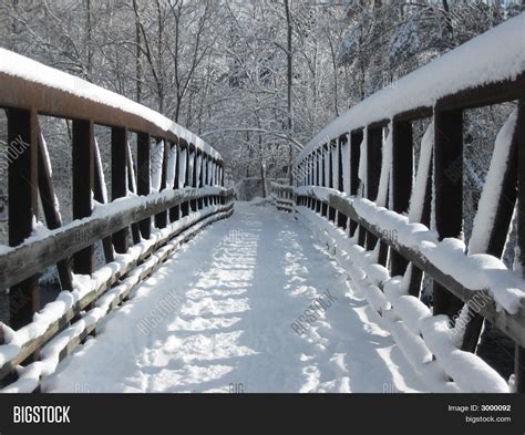 Snow Covered Bridge Image And Photo Free Trial Bigstock