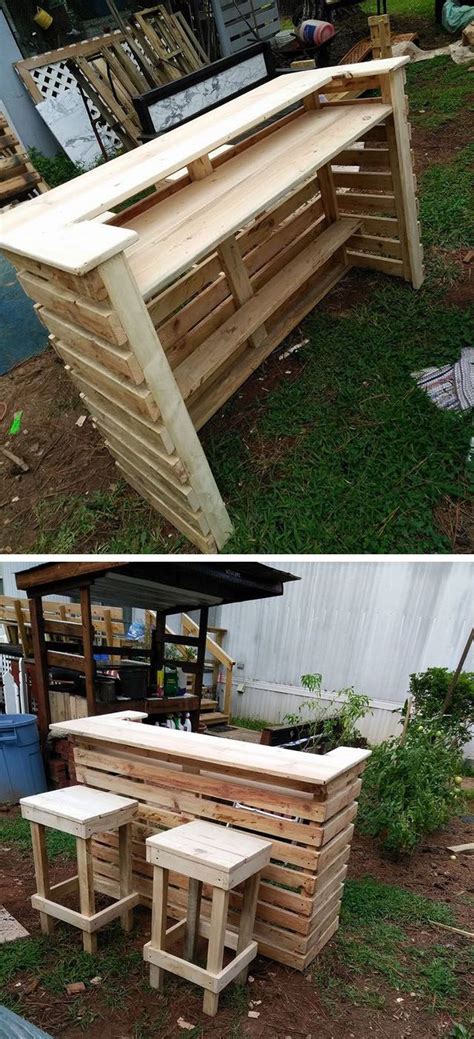 Random Ideas For Pallet Outdoor Furniture Diy Garden Bar Outdoor