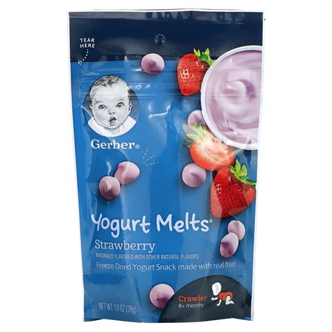 Gerber Yogurt Melts 8 Months Strawberry 1 0 Oz 28 G