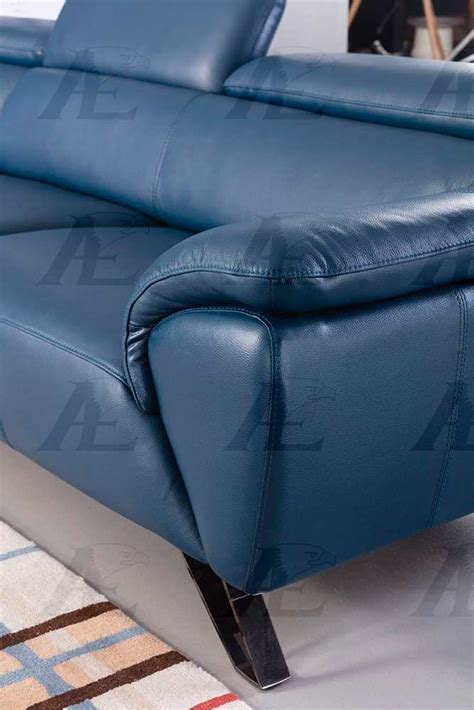 Navy Blue Leather Sectional Sofa Ae 002 Leather Sectionals