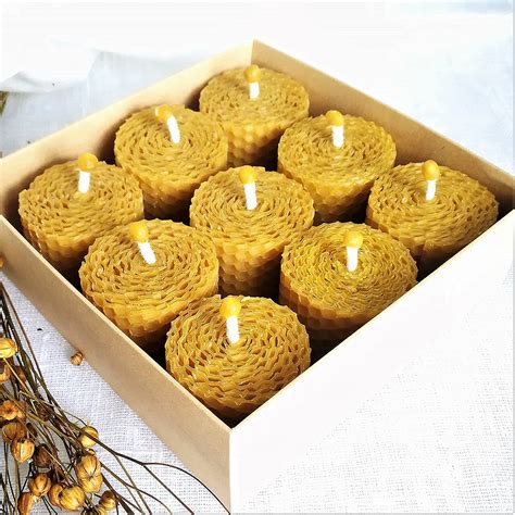 100 Beeswax Candles Set Of 9 Candles Size 45 X 45 Cm 1