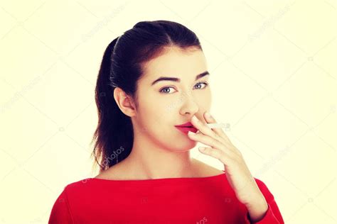 Woman Smoking Cigarette Stock Photo By Piotr Marcinski