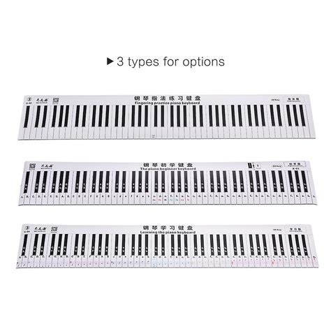fingering version 88 keys piano keyboard fingering Øvelsesdiagramark med noter og stavereference