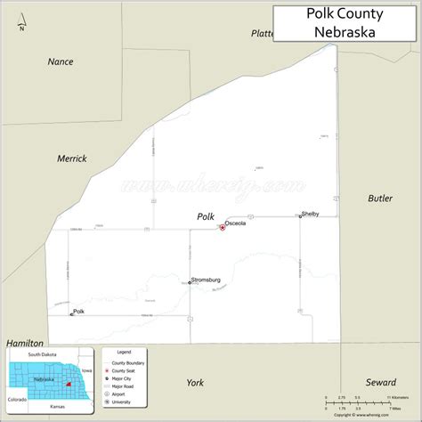 Map Of Polk County Nebraska Where Is Located Cities Population