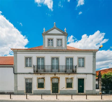 Facade Of House In Traditional Portuguese Architecture Style In The