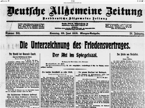 How Did German Newspaper Headlines Read After The Signing