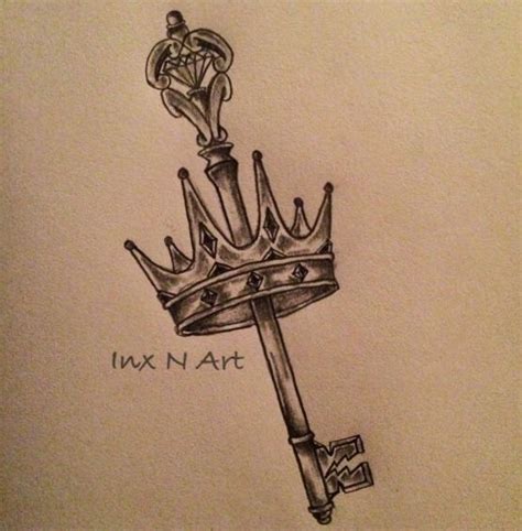 Key Crown Tattoo Sketch Design Ideas By Ranz Key Tattoos