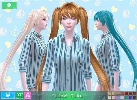 Hairstylefree Sims 4 Anime Sims 4 Sims Hair