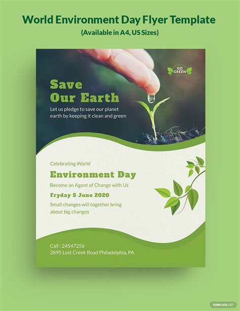 Environment Protection Flyer Template In Word Publisher Google Docs