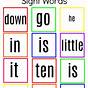 Free Sight Words Printables