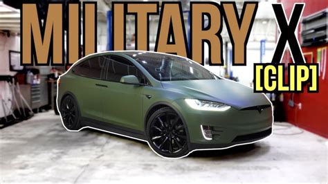 Tesla Model X Matte Military Green Vinyl Wrap Project Youtube