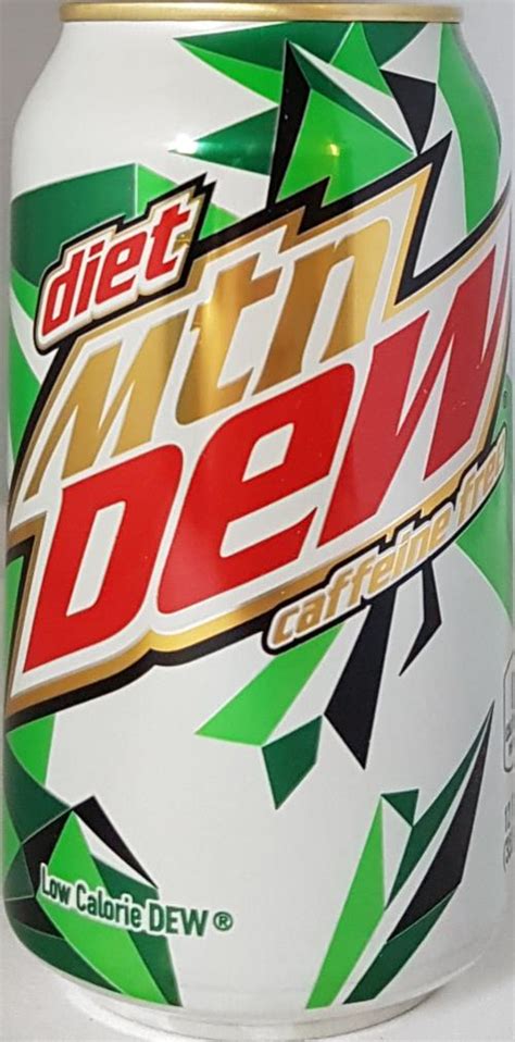 Caffeine amount in diet mountain dew as well as safe amount, its sugar content, and how it compares to other drinks. MOUNTAIN DEW-Citrus soda (diet)-355mL-CAFFEINE FREE DIET M ...
