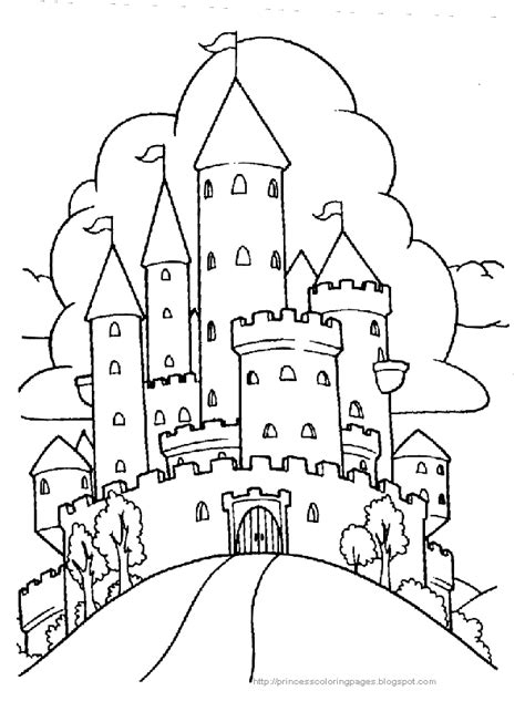 Download and print these princess castle coloring pages for free. PRINCESS COLORING PAGES