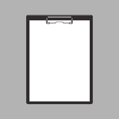 blank empty clipboard mockup flat  solid color design illustrated vector vector stock