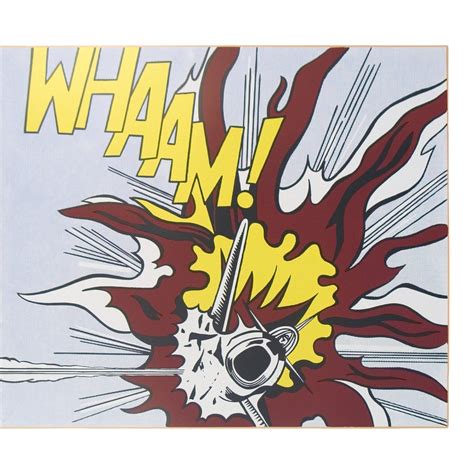 2007 Roy Lichtenstein Whaam B Pop Art Yellowbrownwhiteblack