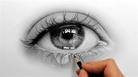 3d drawings take art to a whole new level. Timelapse | Drawing, shading a realistic eye and teardrop ...