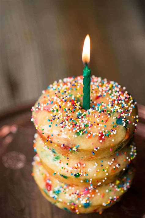 birthday cake baked donuts  proclaimed foodie