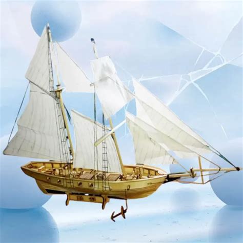 Diy Ship Model Classical Wooden Sailing Boat 1130 Scale Decor Wood
