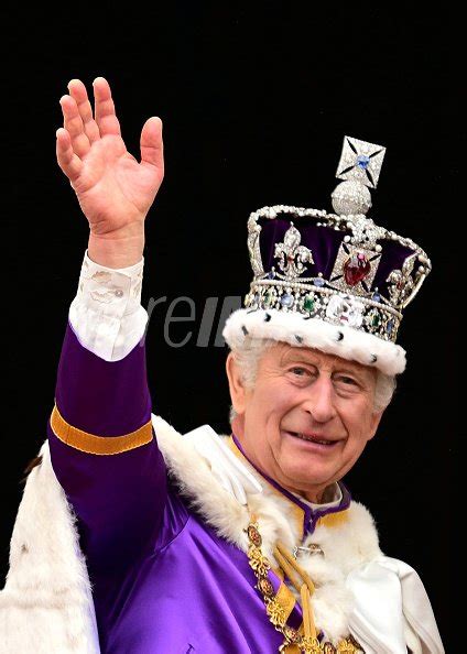 King Charles Iii Waves From The Buckingham Palace Balcony After The